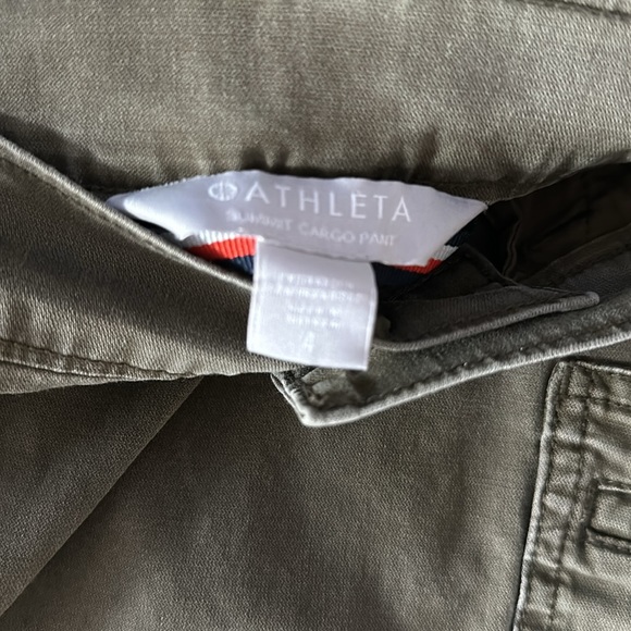 Athleta women khaki stripe pants size 4 - Picture 4 of 4